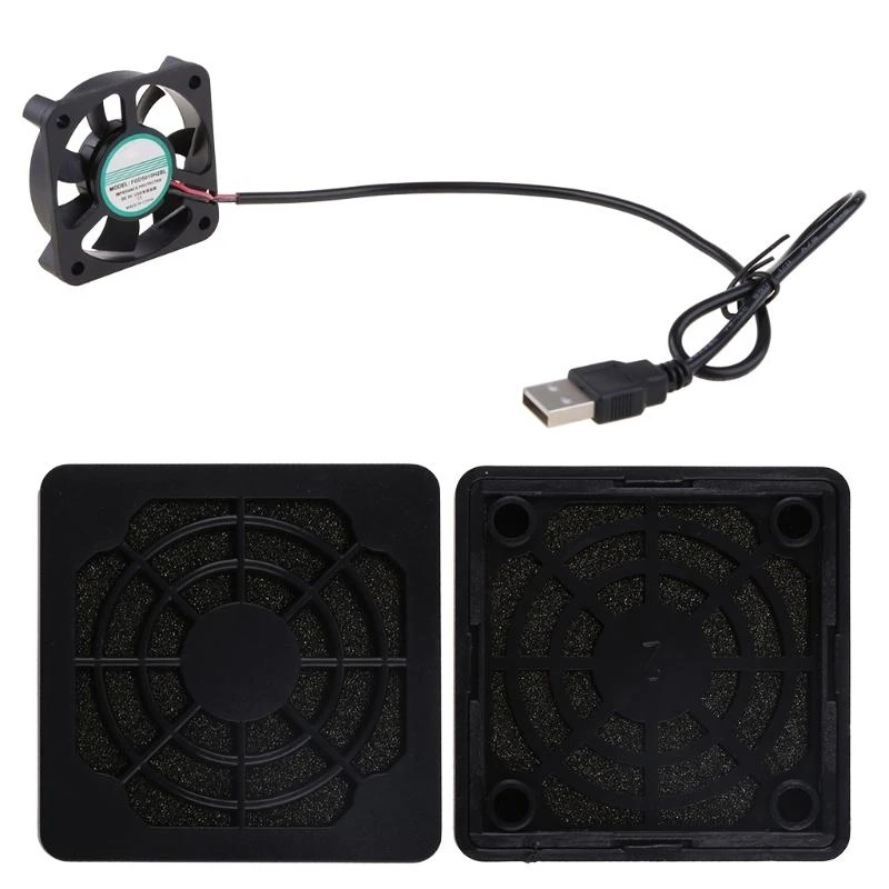 F68C 1PC 5V USB 커넥터 PC 팬 45cm 케이블 50x50x 용 배기 냉각 팬 히트 싱크 배기 냉각 팬