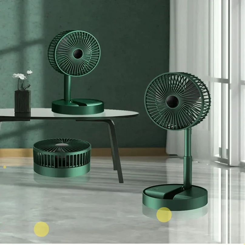 Desktop fan charging model, long endurance USB foldable mini retractable fan, dormitory portable desktop electric fan