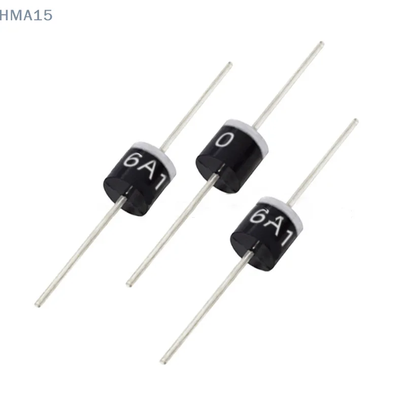 10PCS High Power Thick Pin 6A10 In-Line Plug Rectifier Diode 6A 1000V Electrical Axial Rectifier Diode