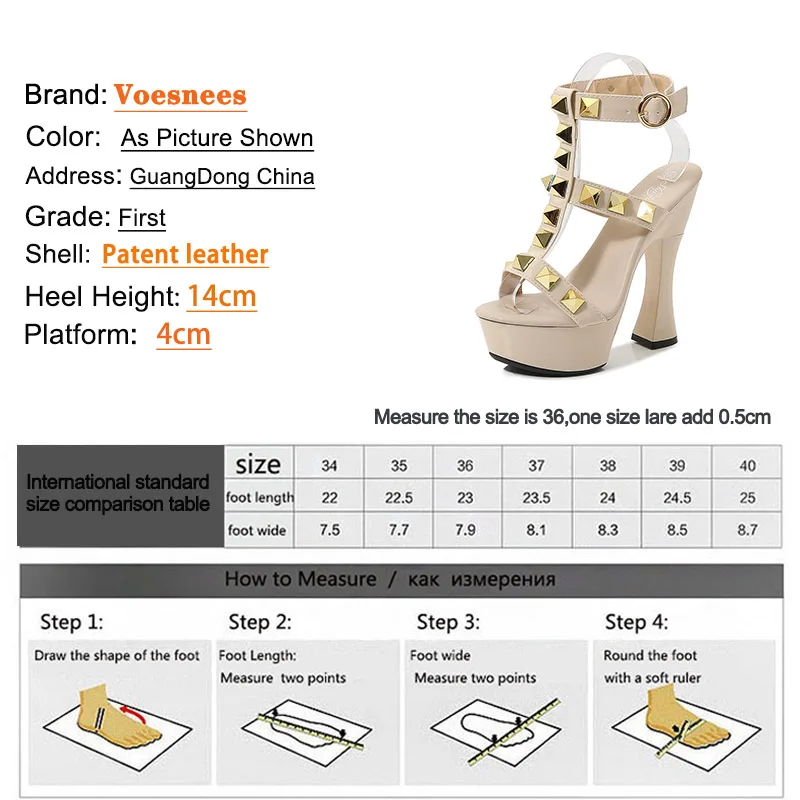 New Rivet Designer High Heels 2022 Fashion Thick Platform Club Women Pumps Sexy Summer Models Sandals White Black Red Woman Shoe