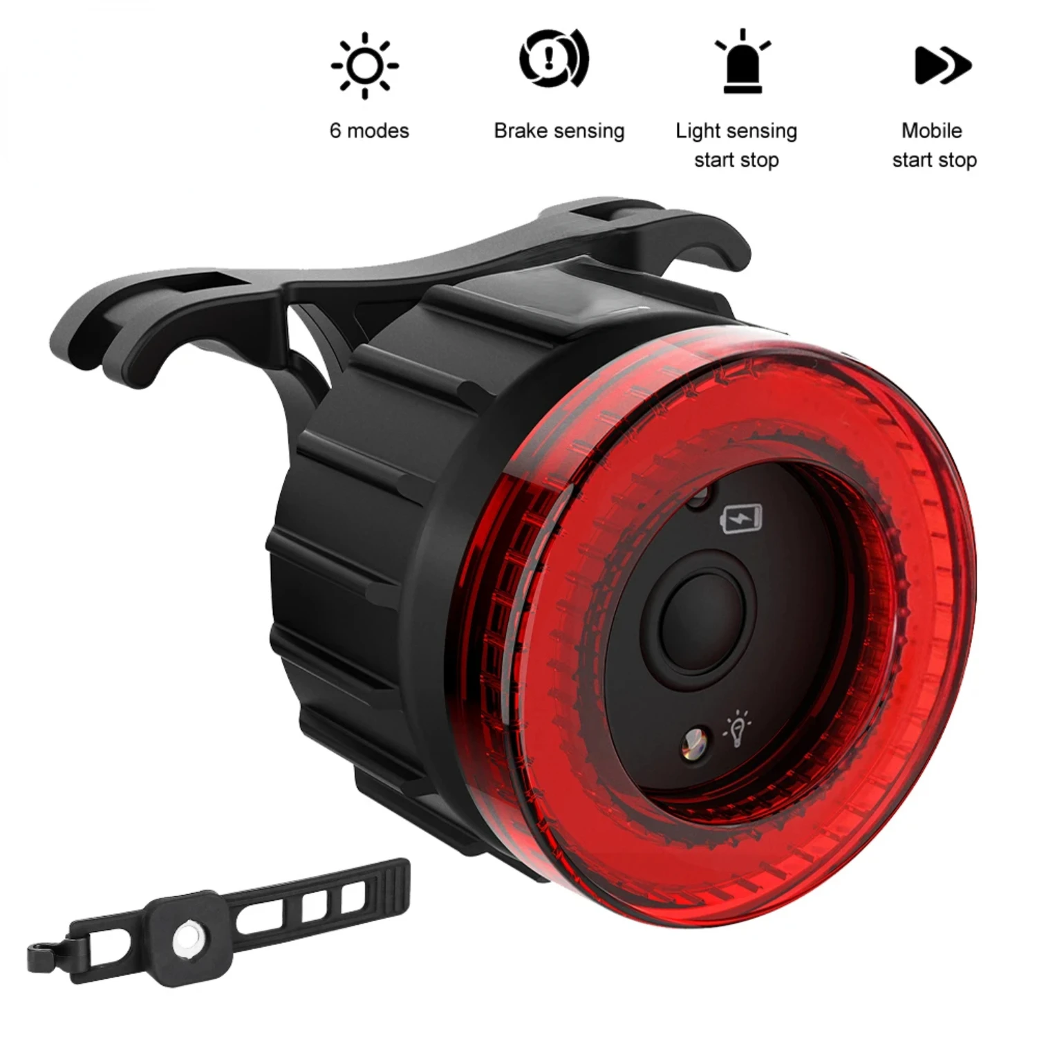 Waterproof Rechargeable Smart Auto Brake Sensing Bicycle Taillight for Increased Nighttime Safety with Enhanced Brightness - Inn