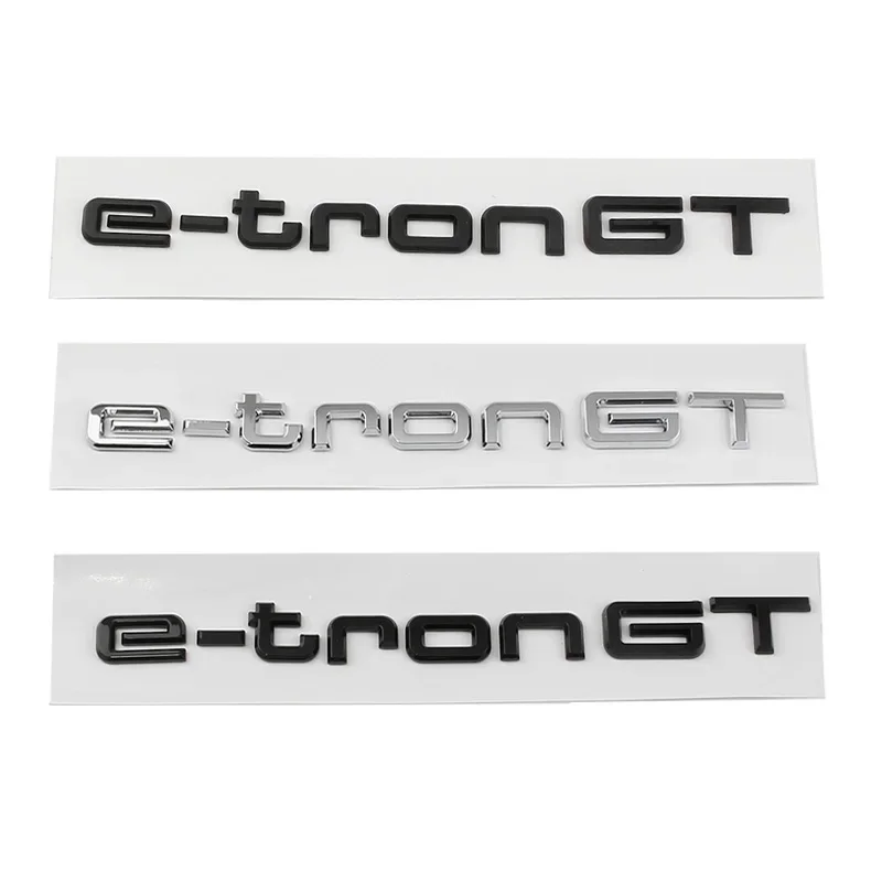 Car 3D ABS E-tron Trunk Letters Logo Badge Emblem Decals Sticker For Audi e tron 30 40 50 55 Q2 Q4 Q5 Q8 Quattro Accessories