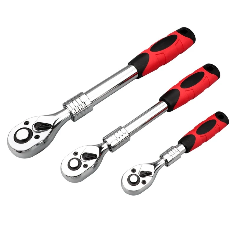 

New 72-Tooth Adjustable Socket Ratchet Wrench Extendable Telescopic Socket Spanner Torque Wrench Quick Release