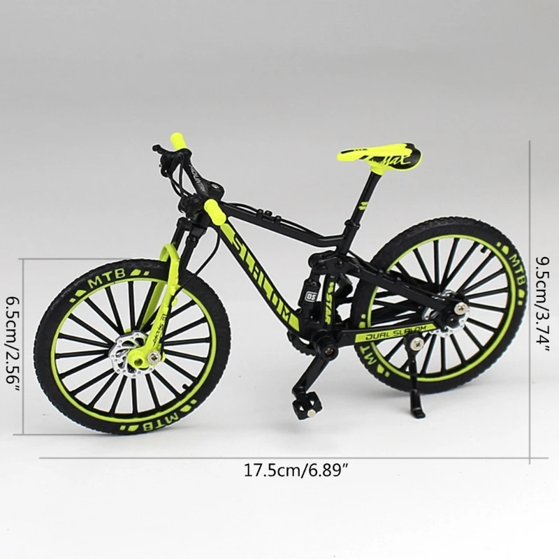 Finger Mountain Bike Model Toy Miniatura Metallo Biciclette Decorazione per Display D5QA