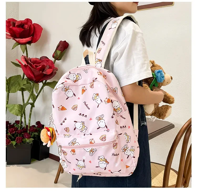 New Sanrio Kawaii Backpack Pochacco High School Girls\' Printed Backpack and High Beauty Cartoon Girl Gift