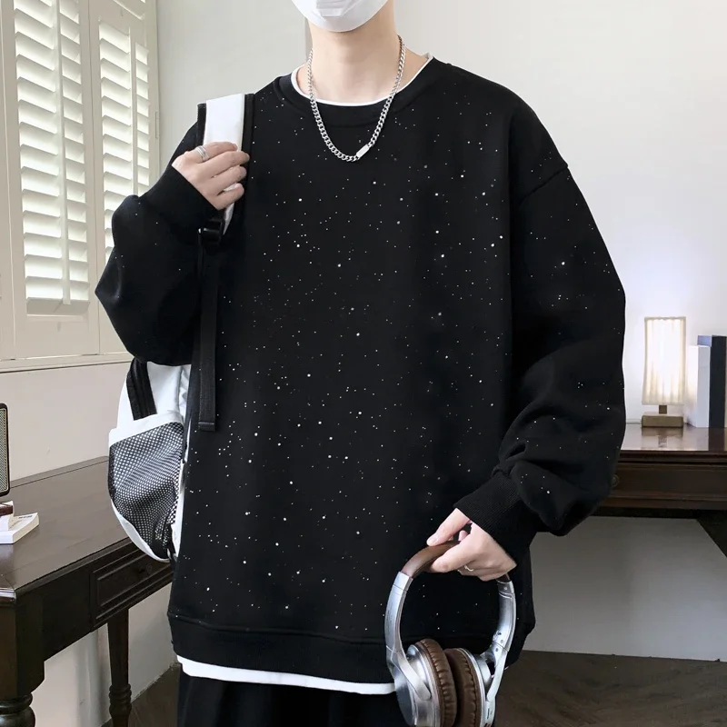 Men's Autumn and Winter Outdoor Sports Casual T-shirt New Loose Comfortable Casual Two-piece Trendy Versatile Pullover Hoodie