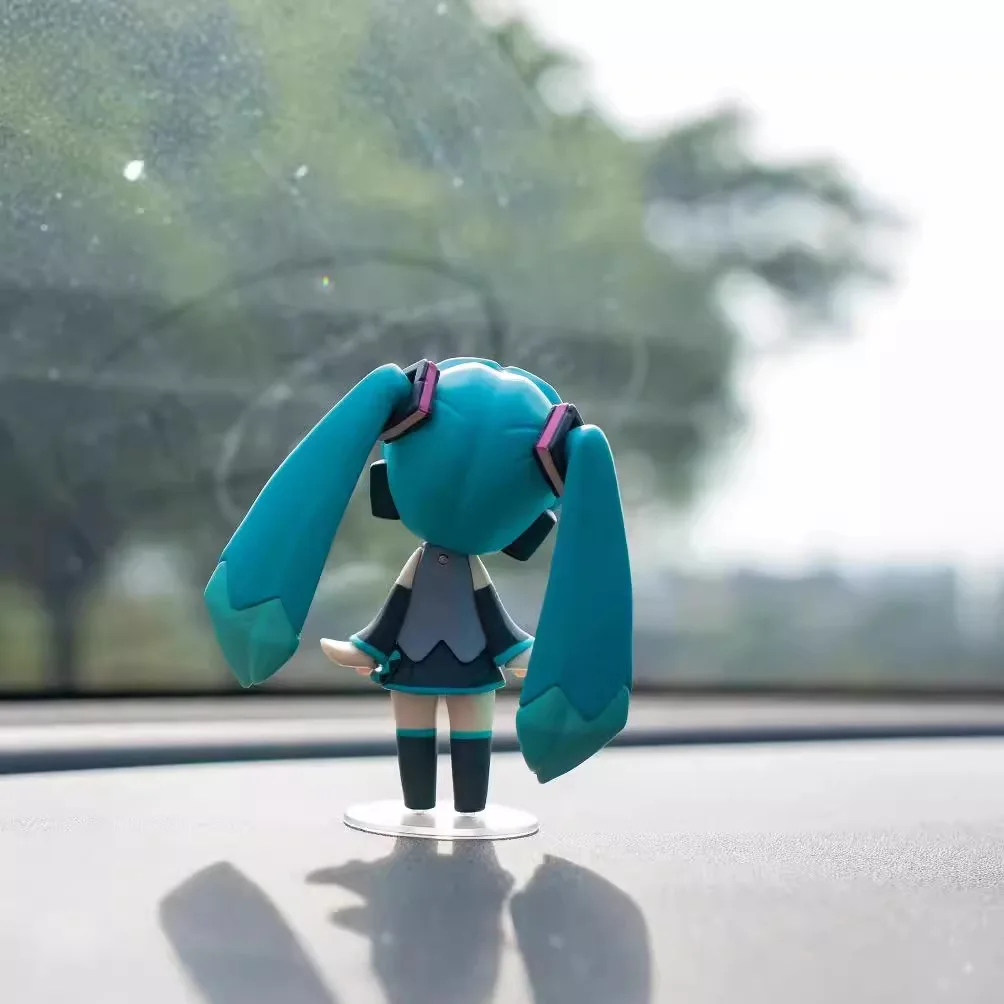 10CM Anime Hatsune Miku kawaii Q versione Action Figure PVC Modello Statua Giocattoli bambola Decorazione da scrivania Raccogliere regali