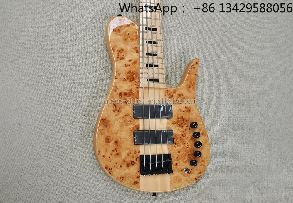 Flyoung Popular Grade Electric Guitar Bass 5 Strings Bass Guitar Neck Through Body Bass