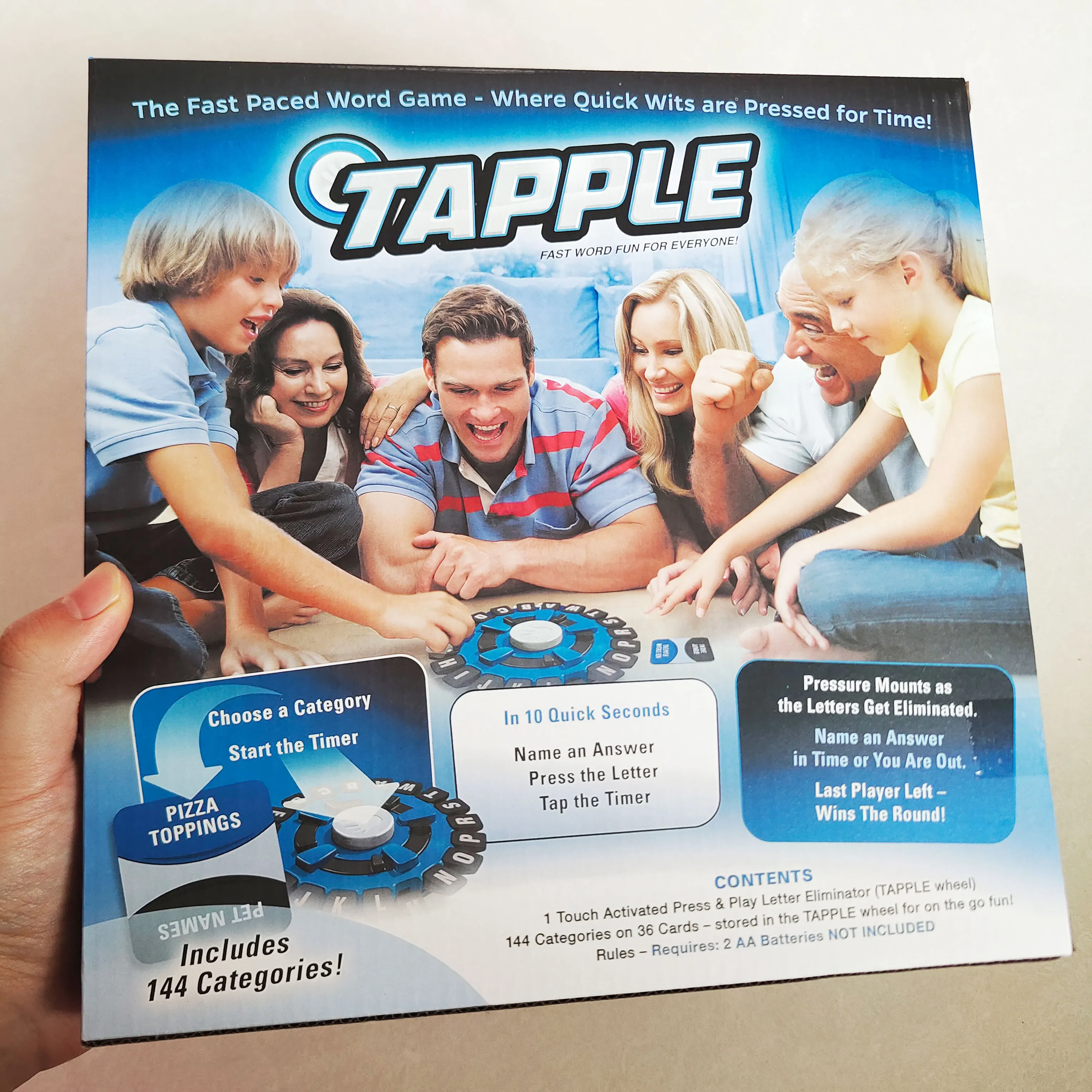 tapple Crazy Alphabet games, fast-paced family board games, educational toys