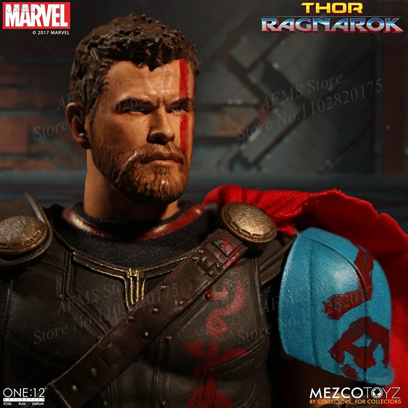 Mezco 1/12 Scale Collectible Figure Gladiator Thor Chris Hemsworth God of Thunder 6Inch Male Soldier Action Figure Body Toys