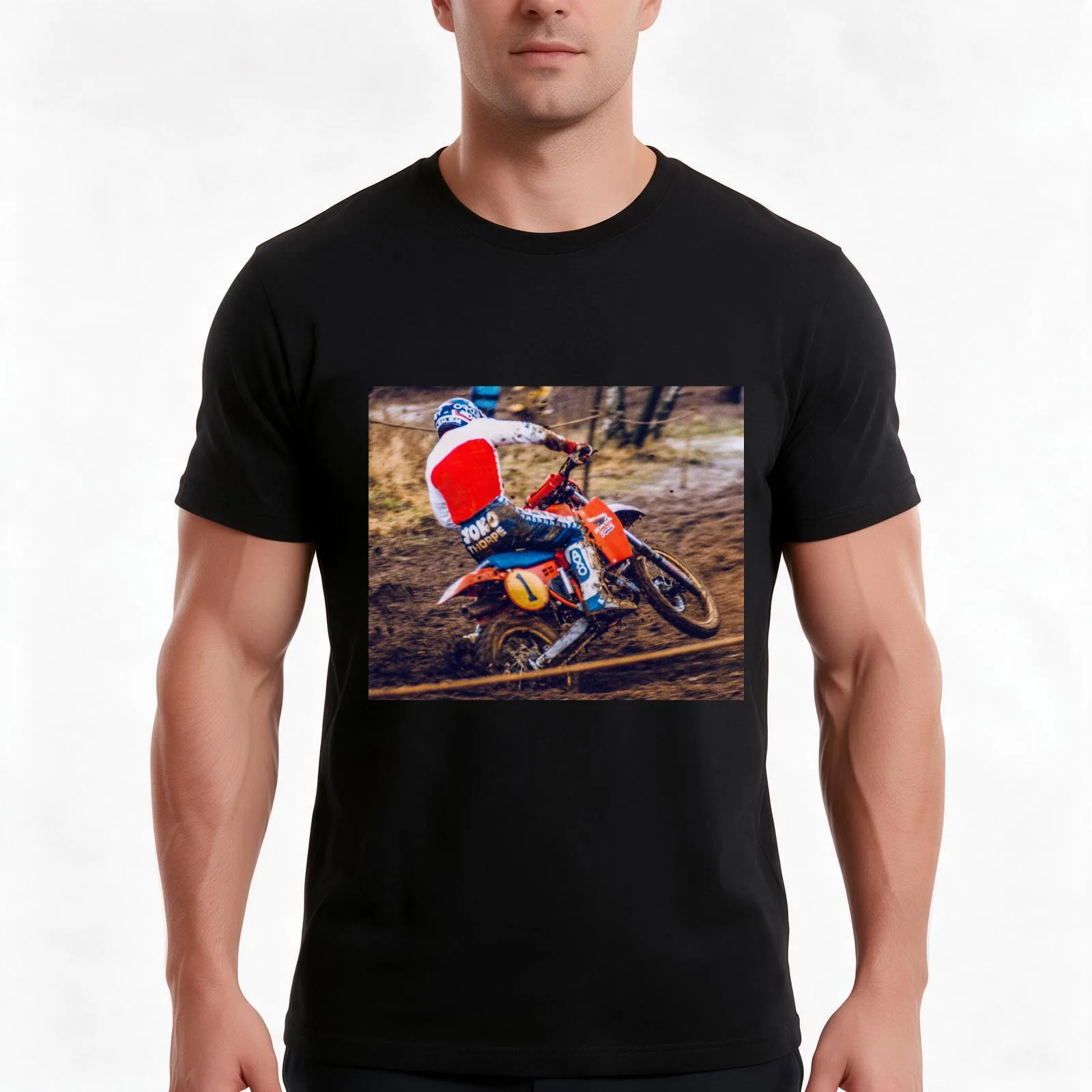 Dave Thorpe HRC500 T-Shirt Summer Casual Cotton Tee Oversized Streetwear Tops Vintage Graphic Print Loose Fit Short Sleeve