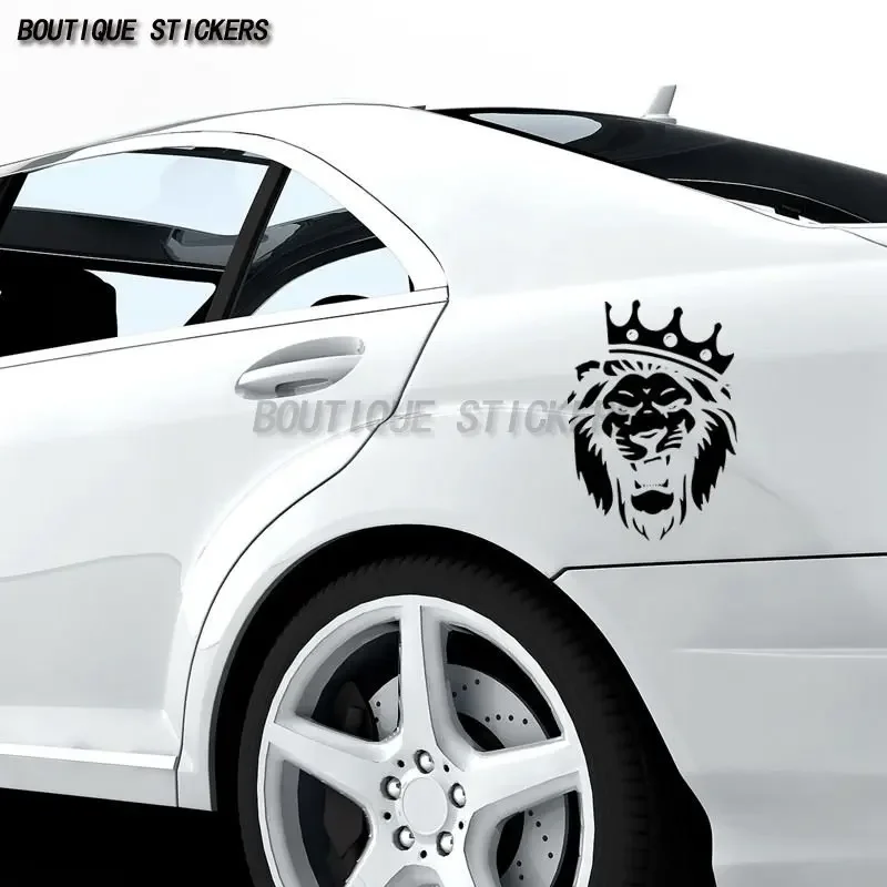 

High quality car sticker Lion and Crown car sticker High grade waterproof PVC sticker Car motorcycle bumper accessories