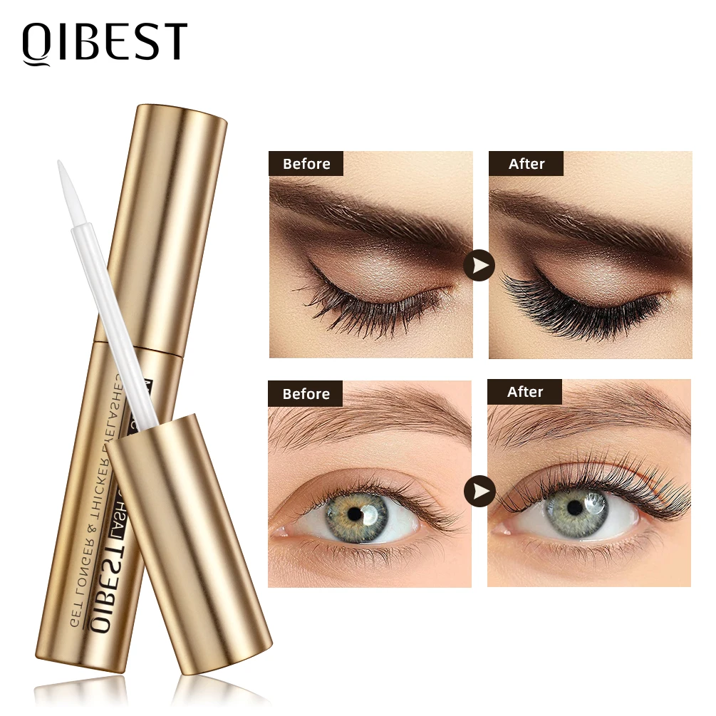 QIBEST Eyelash Growth Serum Eyelash Enhancer Vitamin E Treatment Lash Lift Eyes Lashes Mascara Nourishing Eye Lengthening Makeup