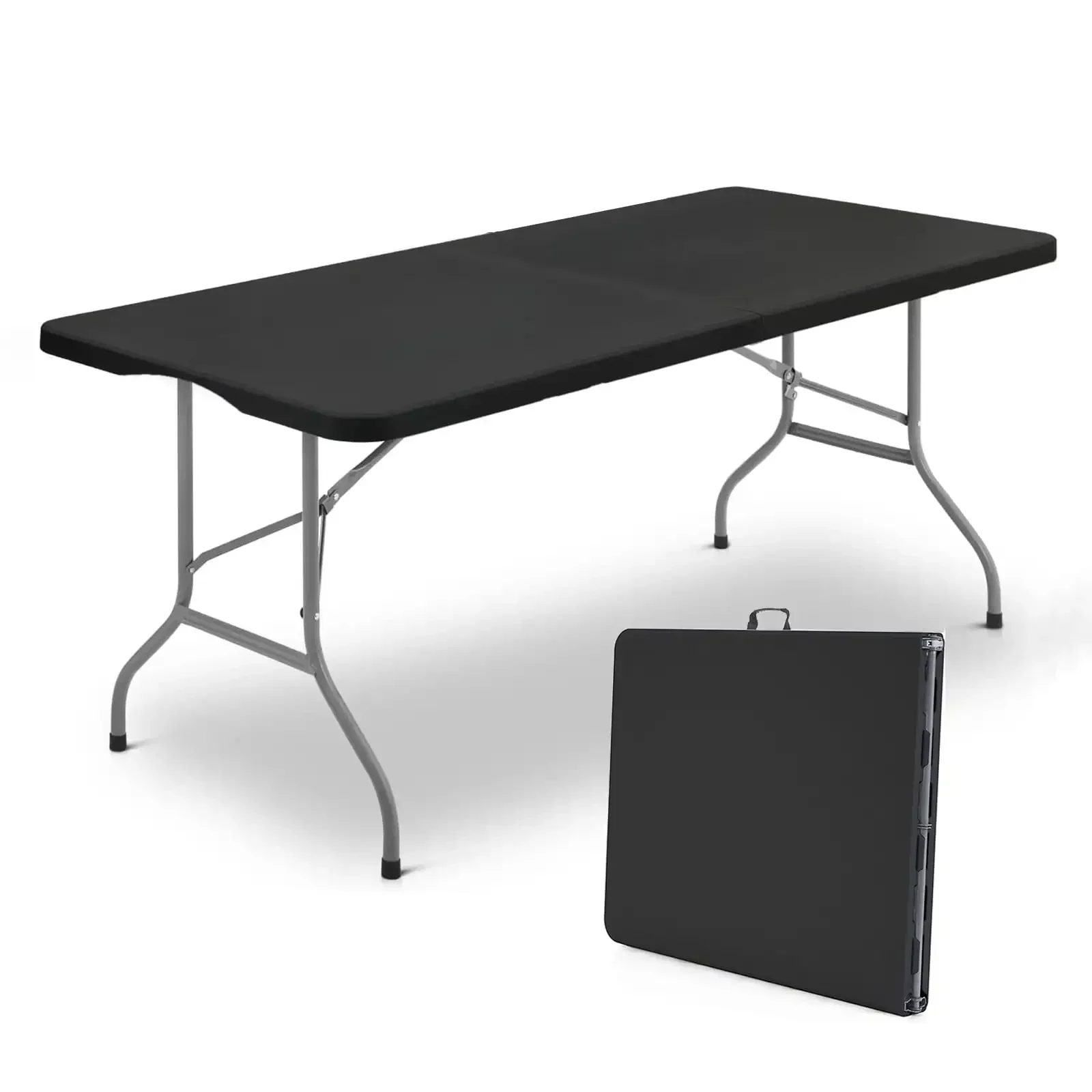 

Folding Table, Portable Plastic gateleg Tables for Party, Picnic, Camping