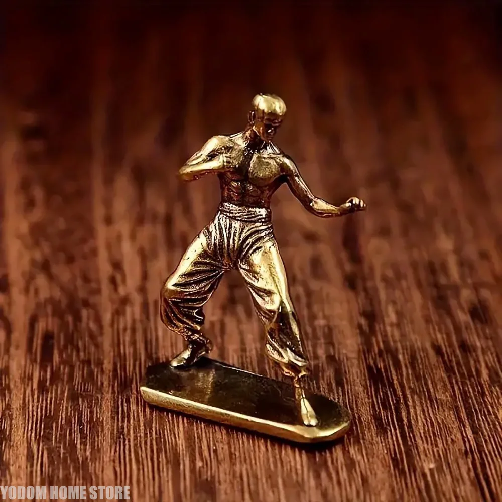 Movie Themed Brass Kung Fu Statue Multi Functional Room Decor Indoor Scene Christmas Collection Decoration Gift