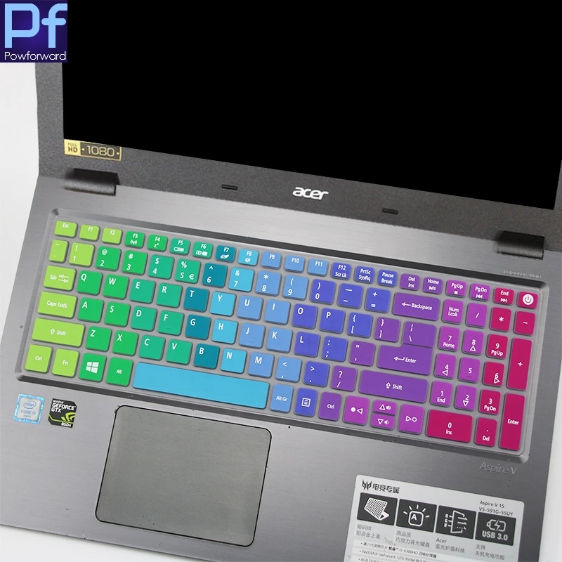 Silicone Keyboard Cover skin For 15.6'' Acer Aspire V15 VN7-592G / 17.3