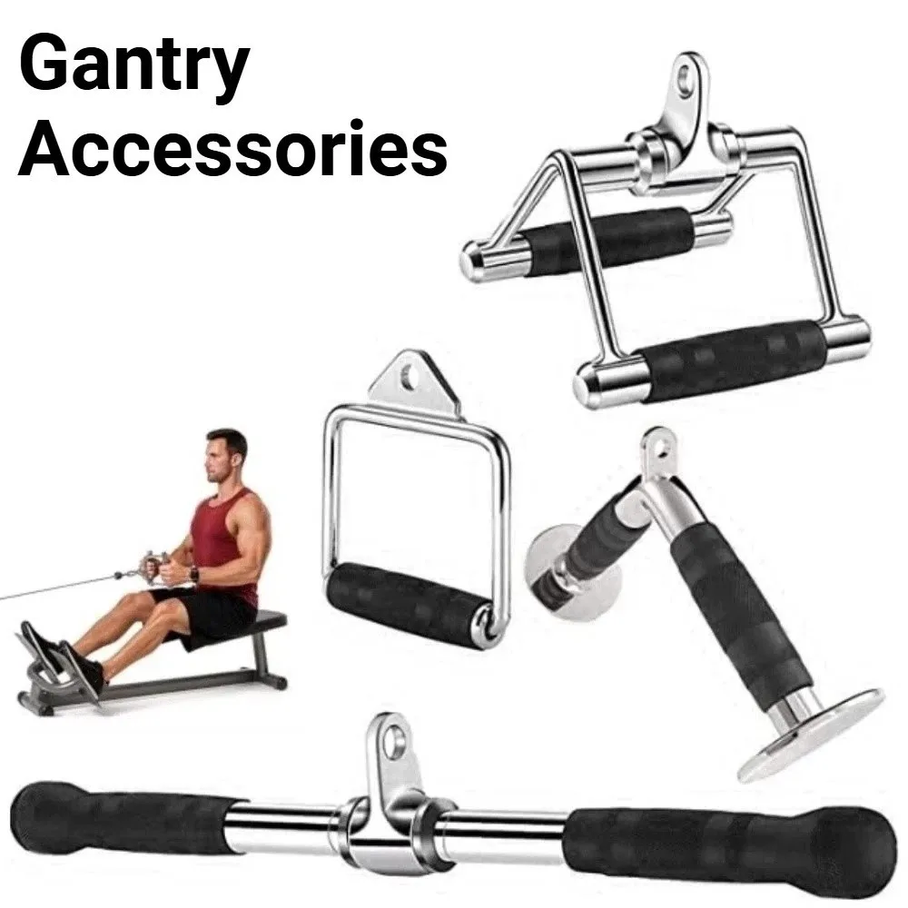 V Shape Bar Lat Pull Down Attachment Rubber Cover Anti-slip Gym Gantry Accessories Comfort Grip Durable Gantry Lever Handle