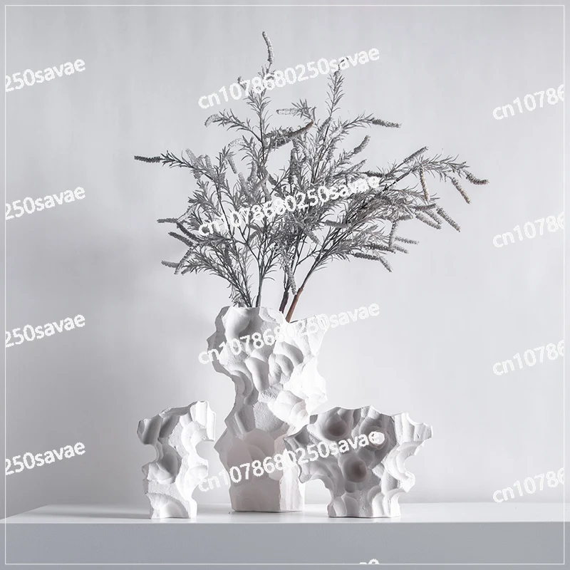 

Wabi Sand Wind Taihu Stone Flower Ornament Restaurant Living Room Homestay Model Room Ornament Dry Vase Desktop