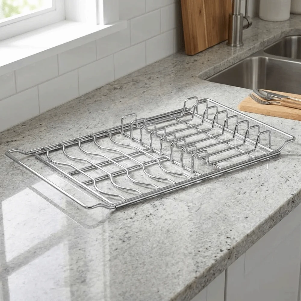 Stojak na naczynia ze stali ni – Food Storage Organiser recenzja i cena