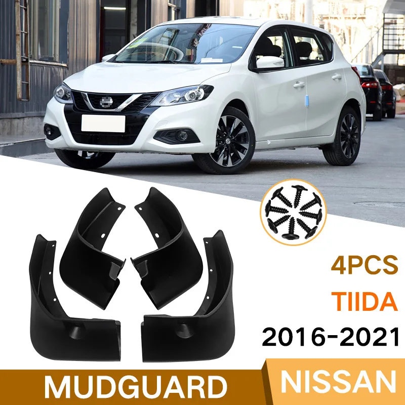 

For Nissan Tida 2016-2021 black car mudguard Reduce dust Resist tire dirt car accessories tools