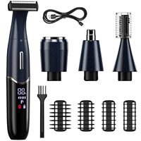4 in 1 Shaver Women Wet/Dry Bikini Line Sensitive Balls Pubic Hair Shaving Trimmer Face Beard Clipper Intimate Areas Haircut