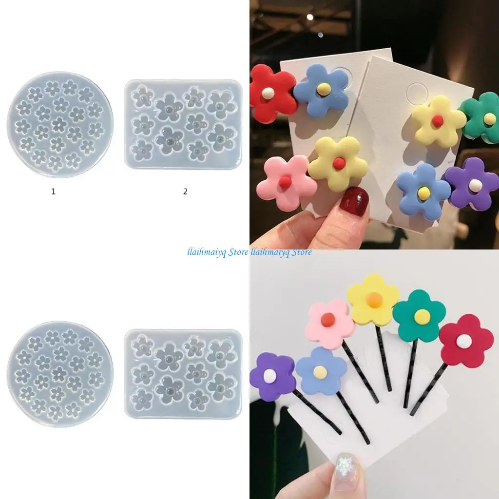

573B Small Flowers Crystal Epoxy Resin Mold Earrings Jewelry Silicone Mould DIY Crafts Decorations Casting Tools