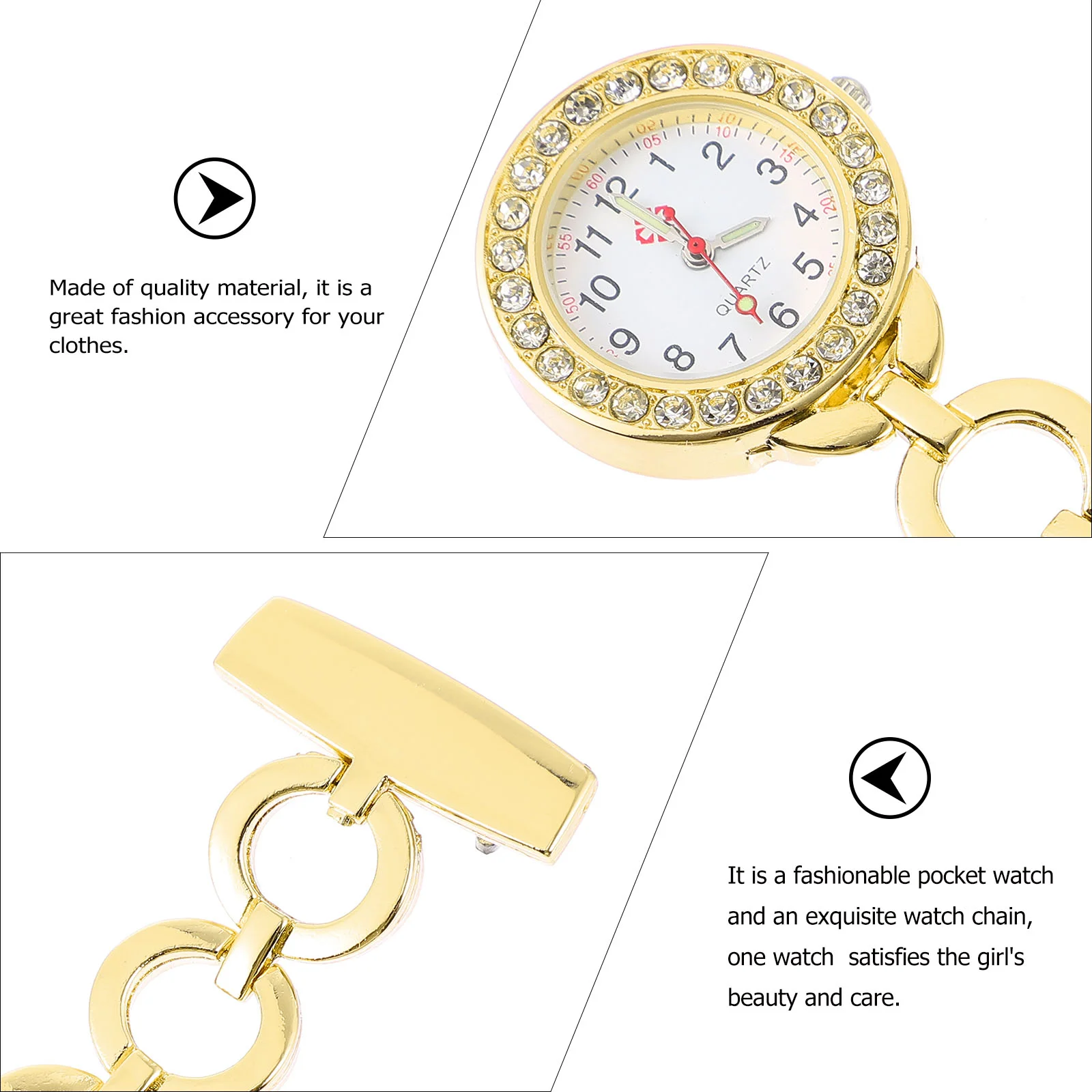 Pocket Watch Birthday Gift Student Fob Watches Women Chest Portable Hanging Nurse Apparel Mens Necklace