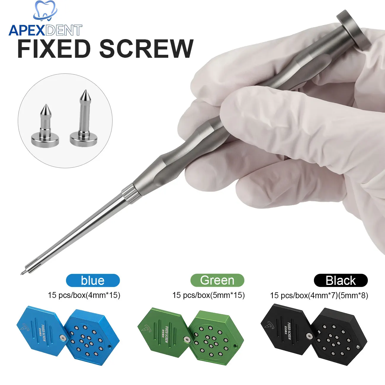 Dental GBR Implant Membrane Nails Fixation Kit Titanium Bone Regeneration Membrane Fixing Screws Includes 15 Titanium Screws Den