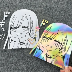 Cute Cartoon Anime Girl Reflective Car Stickers Decor Motorcycle Scooter Auto Body Vinyl Decal Accessories For Vespa Piaggio