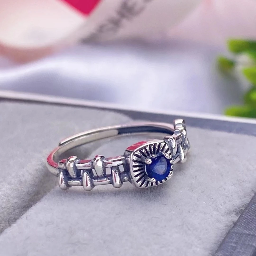 

KJJEAXCMY High clarity Jewelry New Natural Sapphire S925 silver exquisitely Ring Full of luster Simple,Elegant Design High-End