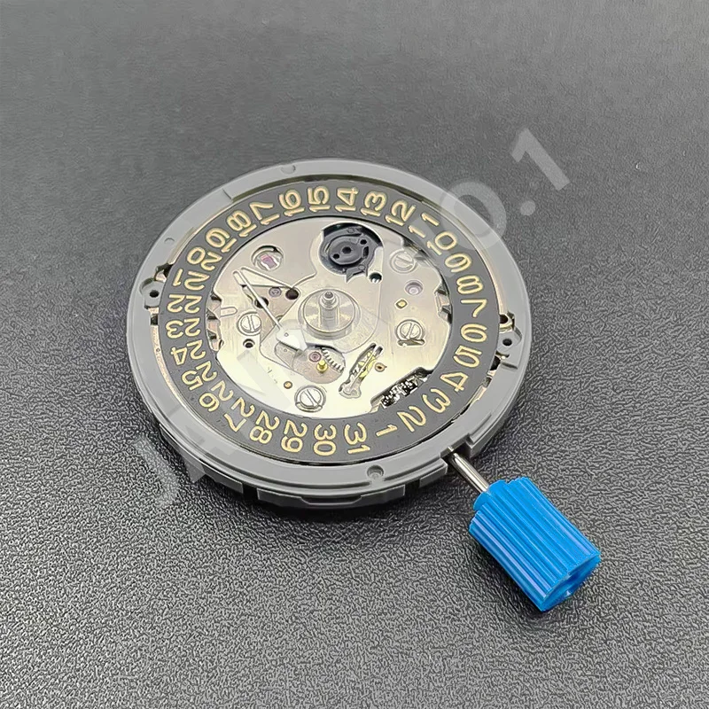 NH35 Automatic Mechanical Movement Date Wheel High Accuracy 24 Jewels Mod Watch Replacement Date at 3:00 Black Yellow Numbers