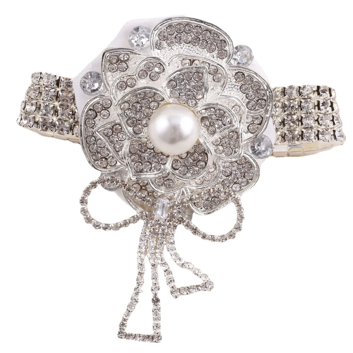 Nieuwe driedimensionale strass corsage pols bloem volledige diamant corsage bruidsmeisje zus hand bloem bruiloft bruid bruidegom