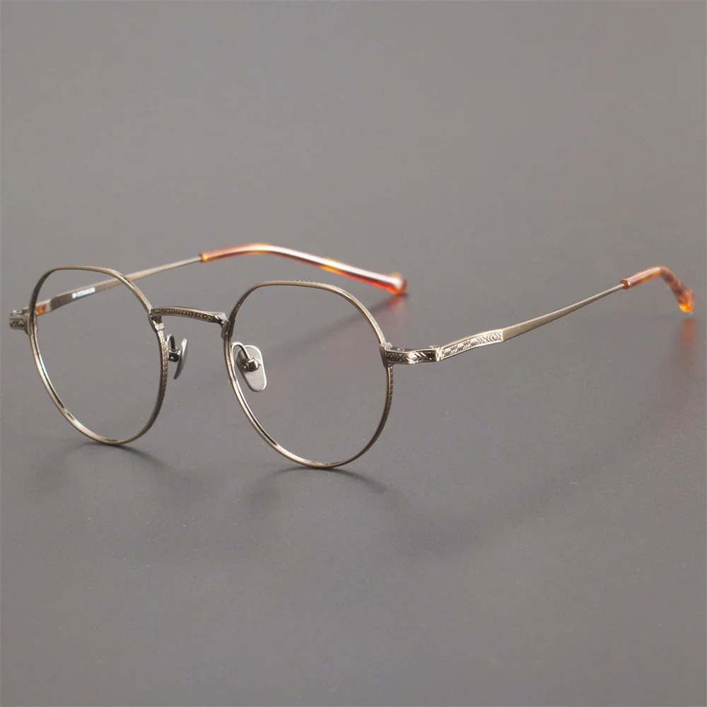 Prescription Glasses Ultra-light Round Glasses Titanium Can Be Equipped With Blue Radiation Protection Business Fashion  Unisex