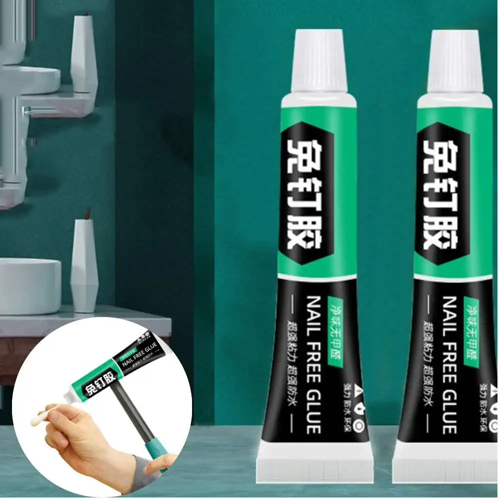 All-purpose Glue Quick Drying Glue Strong Adhesive Sealant Fix Glue Nail Free Adhesive for Plastic Glass Metal Ceramic