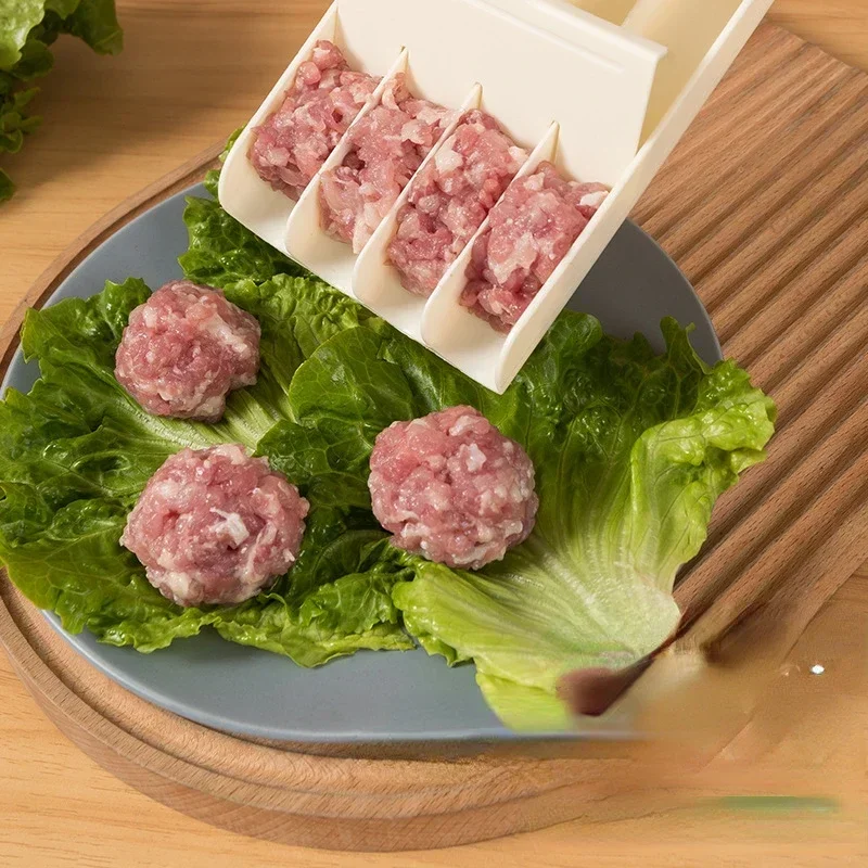 

Meatball Maker Upgraded Pushing Non Stick Stuffed Poultry Meat Ball Shaping Cooking Scoop Food -grade PP Material Kitchen