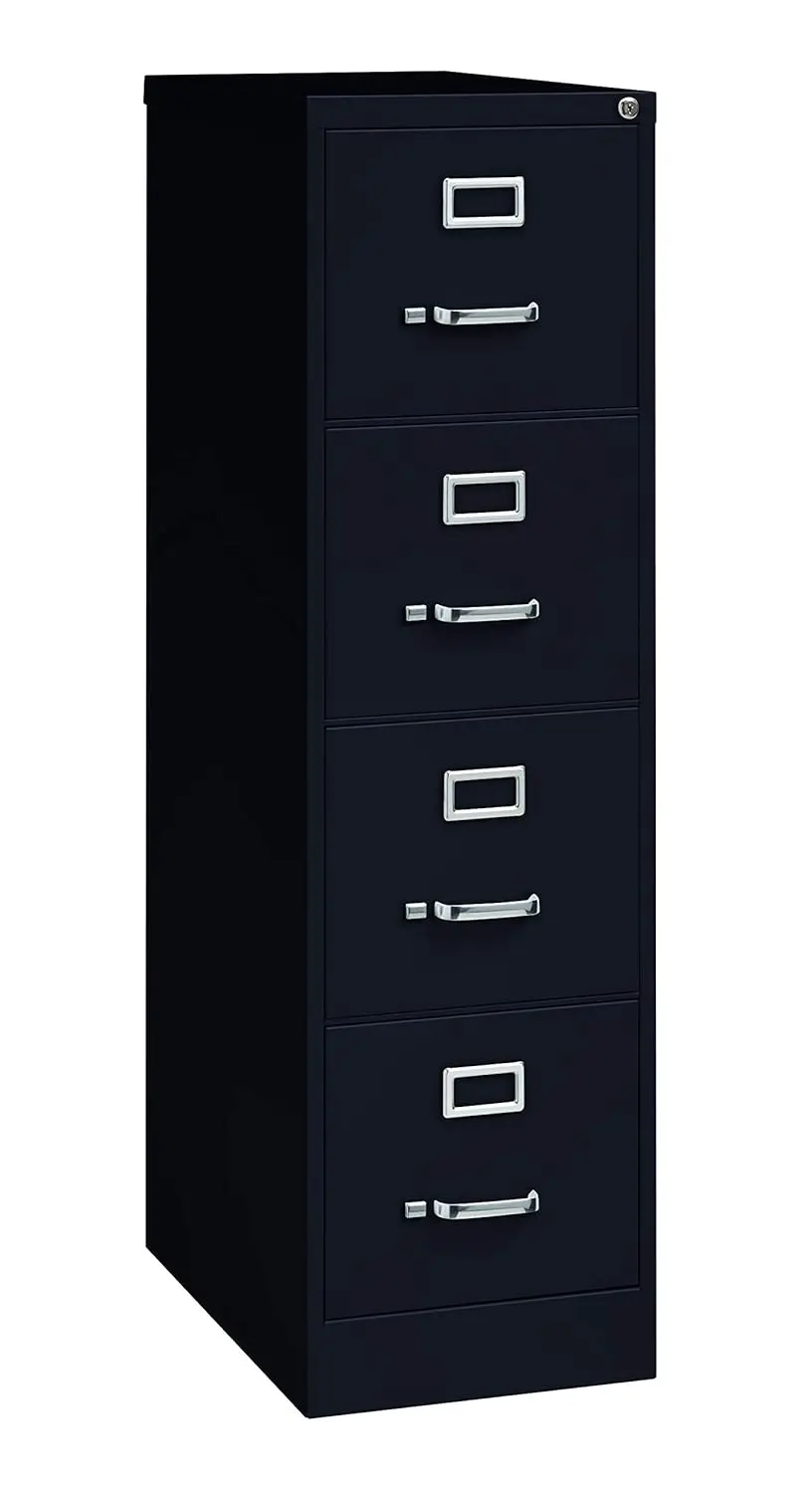 

25" Deep Commercial 4 Drawer Letter Size High Side Vertical File Cabinet Color: Black, Customized