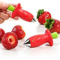 Trancheur de fraises, cordeur de fraises, décortiqueur de fraises, dissolvant de tiges de feuilles de fruits, outils de gâteaux à salade, accessoires de gadgets de cuisine 1