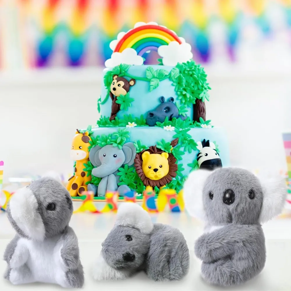 Bonito coala urso pingente de pelúcia pequeno coala chaveiro para crianças meninas bolsa charme macio floresta animais de pelúcia festa favores