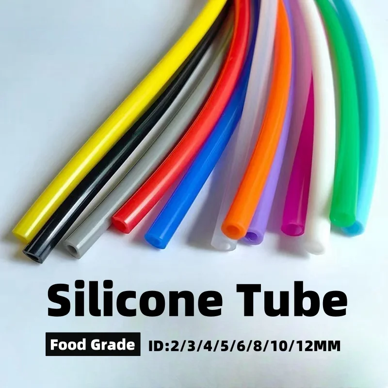 1/2/5 Meter ID 1 2 3 4 5 6 7 8 9 10 mm Silicone Tube Flexible Rubber Hose Food Grade Soft Drink Pipe Water Connector