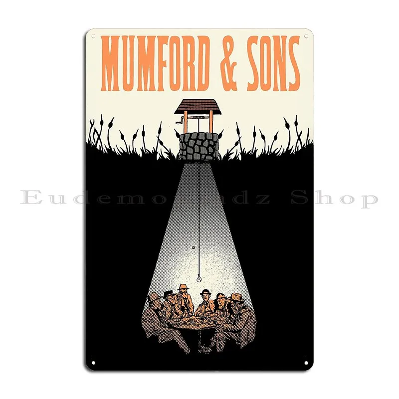 Mumford Concert and Andamp لوحة معدنية ملصق لوحات الحفلات غرفة المعيشة جدار ديكور مصمم تين تسجيل ملصق #2