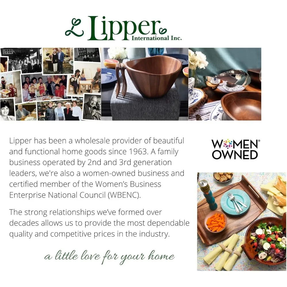 وعاء تقديم كبير من خشب الكرز للفواكه والسلطات، قطر 13.75 بوصة × ارتفاع 5 بوصة، لمسة نهائية آمنة للطعام