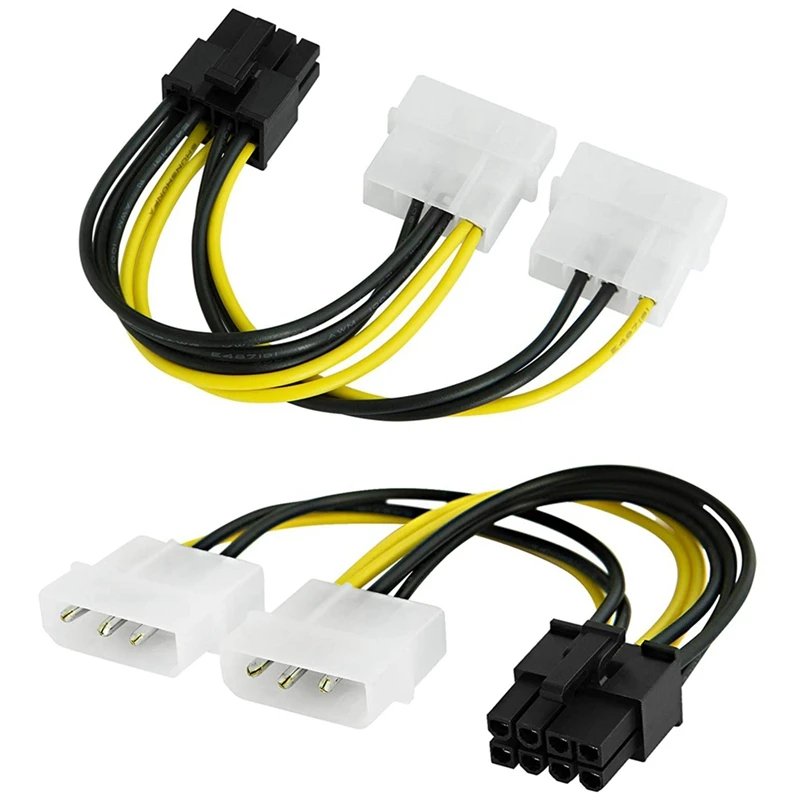 

20Pcs 8Pin To Dual 4Pin Video Card Power Cord 180W Y Shape 8 Pin PCI Express To Dual 4 Pin Molex Graphics Power Cable