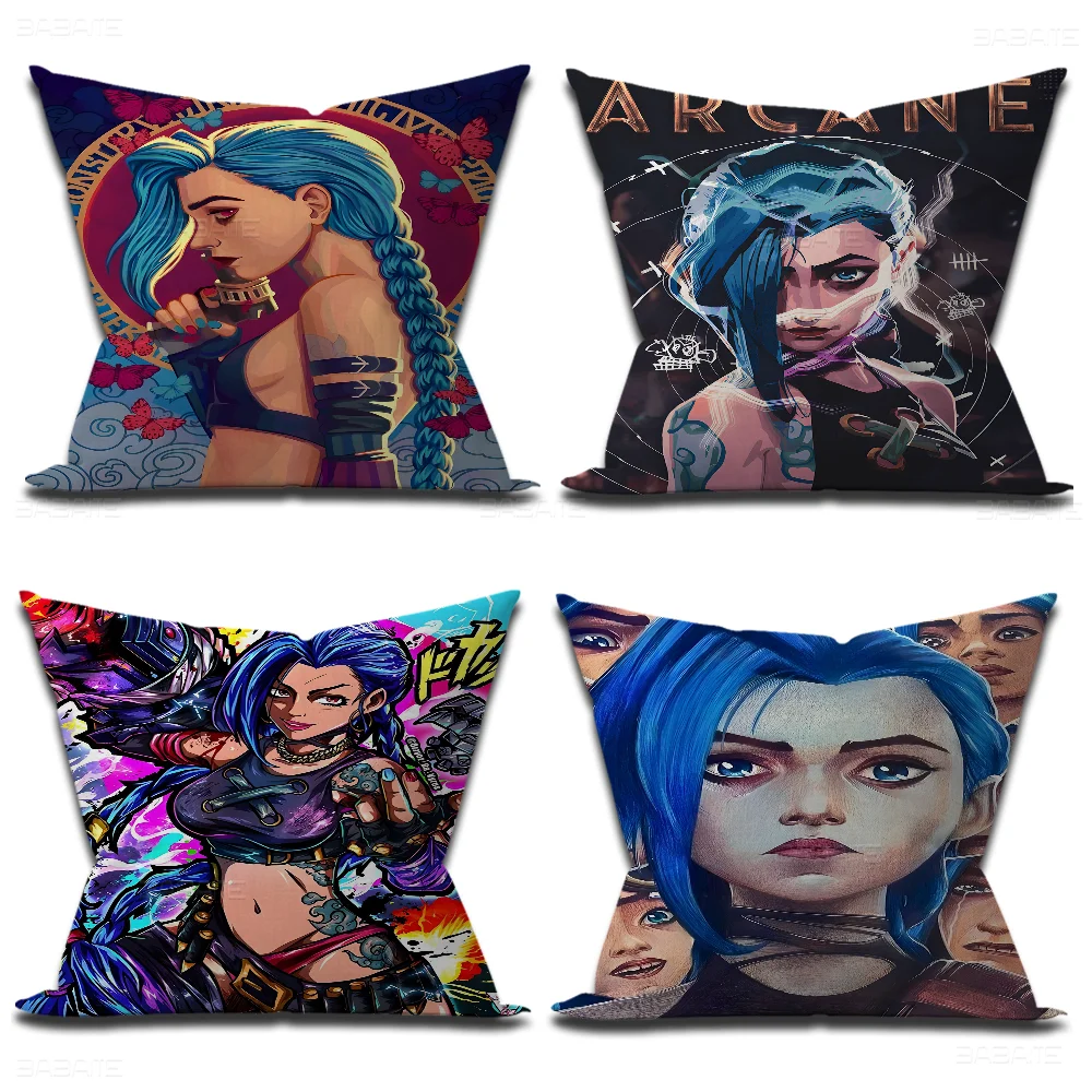 Arcane League of Legends Cushion Cover Car Throw Pillow Case For Sofa Car Christmas Gift 40x40cm 45x45cm