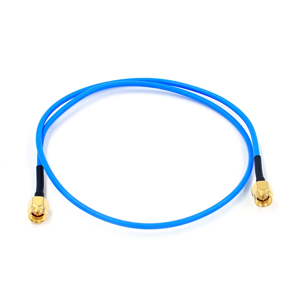 1pcs SMA to connector straight RF Coaxial cable male to  male RG405 086 cable Blue skin adapter