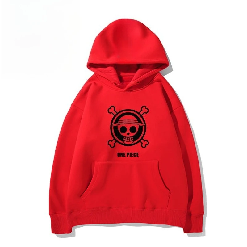 

Two-dimensional Luffy ONE PIECE Animation Printing Hooded Sweater for Men Women Autumn and Winter Loose Couple Put on Clothes