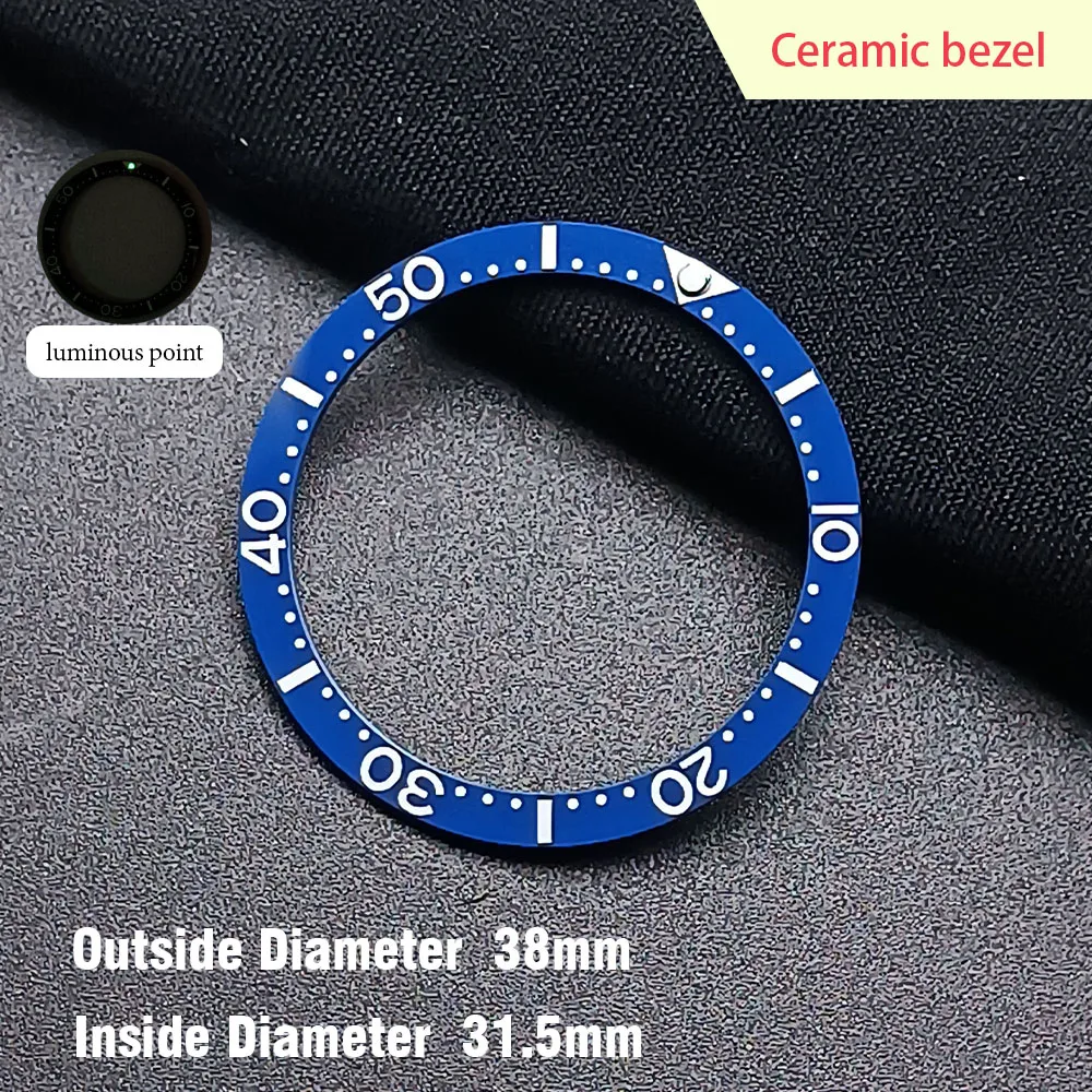 Flat Ceramic Bezel Insert 38mm*31.6mm Watch Inner shadow circle of the watch case substitute watch insert ring Watch Accessories