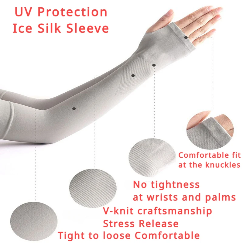 Ice Cooling Sports Arm Sleeves Cycling Running Basketball Arm Warmers Summer UV Protection Volleyball Bicycle Cuffs Men Women