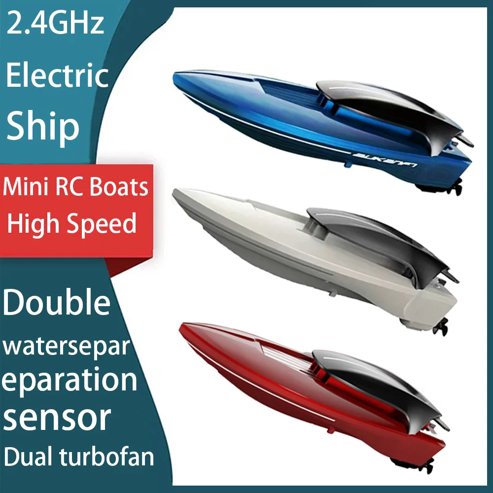 

New Mini RC Boat Radio Remote Controlled High Speed Ship with LED Light Summer Water Toy Pool Toys Models For children boy Gifts