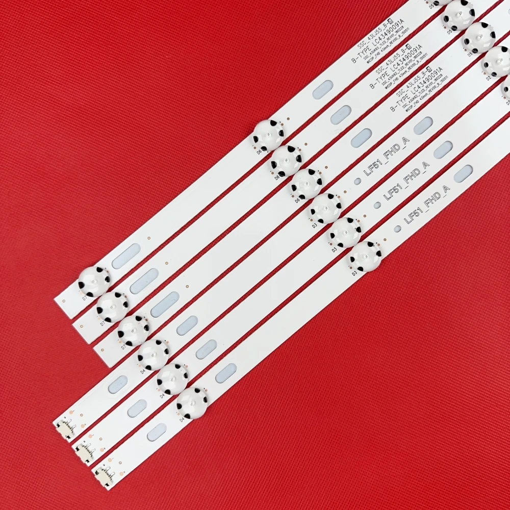 Striscia LED Per 43UJ635V 43UK6300PLB 43UJ651V 43UJ634V 43UJ630V 43UJ561V 43UJ655V LC 43490059 Un LC 43490058 Un 43UK6470PLC