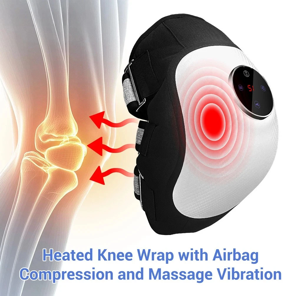 

Frovab Knee Pain Relief Massager Wireless Heating Pad with Vibration & Red Light Therapy Cordless Physiotherapy for Arthritis